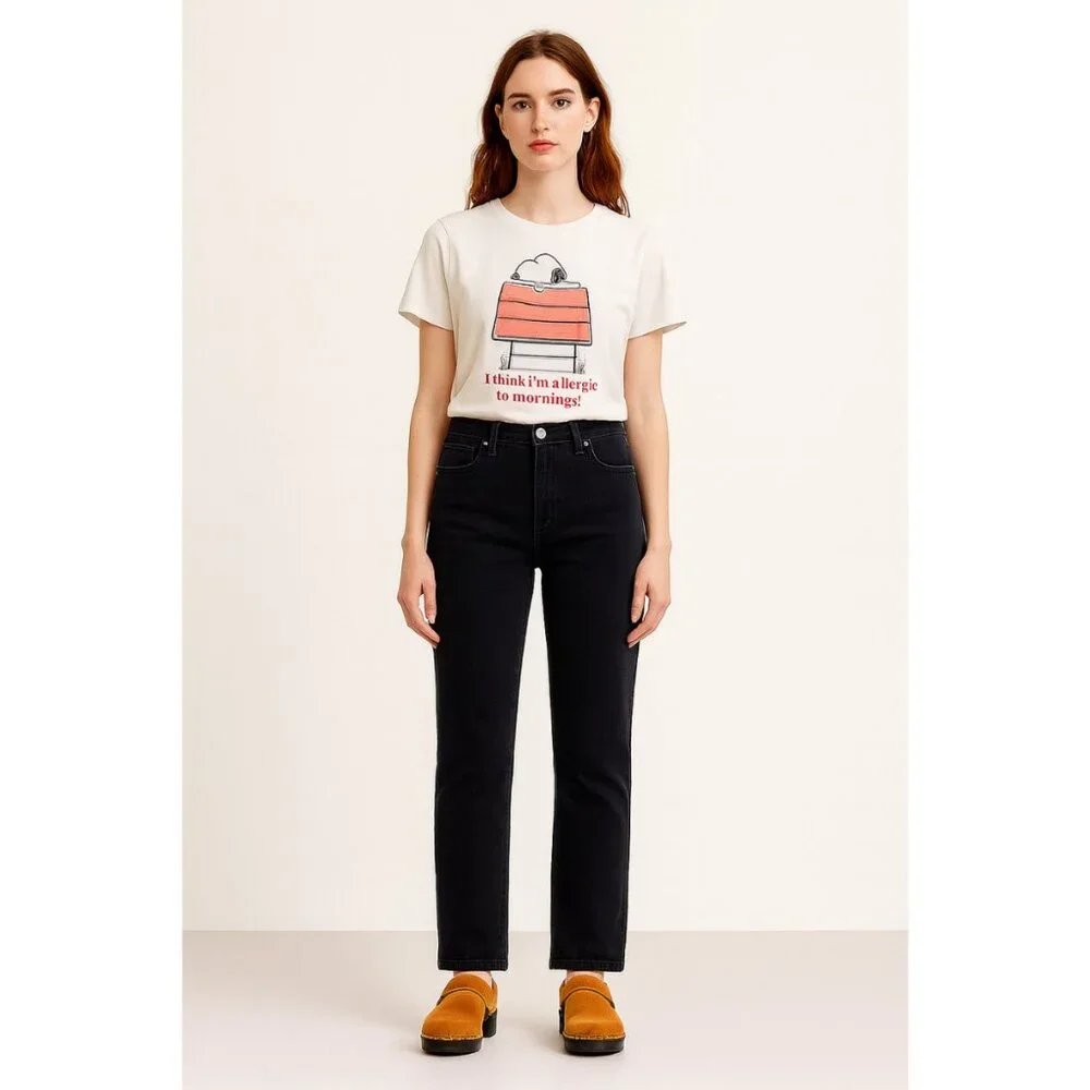 NWT ReDone 70s Low Rise Straight Leg Jeans Black
